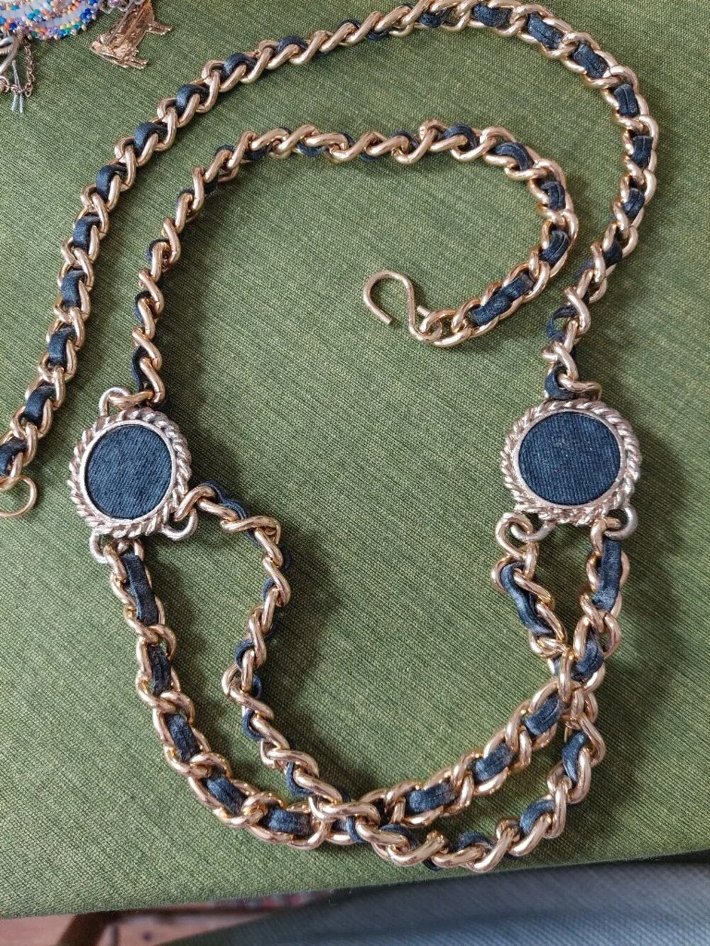 Chanel style large link belt